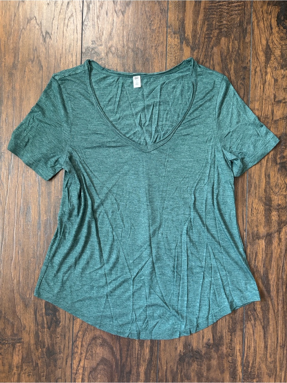 bp Women's Teal V-Neck Short Sleeve Tee